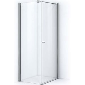 Zircon Essence Douchecabine | 90x80 cm Chroom Helder glas Draaideur Rechthoek