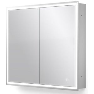 Inbouw Spiegelkast met Verlichting Trento 80x70cm Spiegelverwarming en Stopcontact