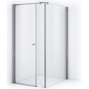 Zircon Comfort Douchecabine | 120x90 cm Chroom Helder glas Draaideur Rechthoek