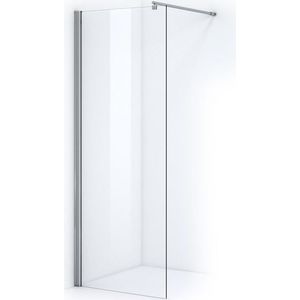 Zircon Essence Inloopdouche | 80 cm Chroom Helder glas Vaste wand