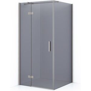 Diamond Douchecabine | 100x90 cm Rvs Rookglas Draaideur Rechthoek