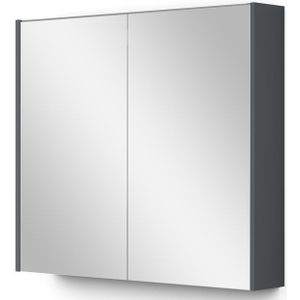 Spiegelkast Met Verlichting Modulo 80x70cm Donkergrijs