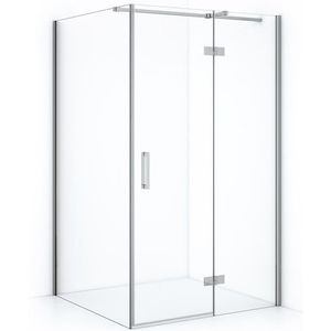 Diamond Douchecabine | 120x80 cm Chroom Helder glas Draaideur Rechthoek