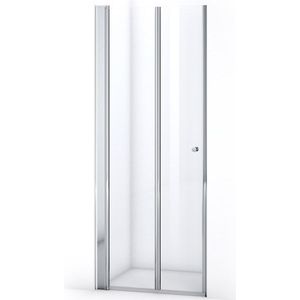 Zircon Comfort Douchedeur | 80 cm Chroom Helder glas Vouwdeur