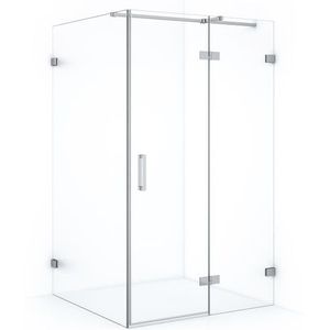 Diamond Douchecabine | 120x110 cm Chroom Helder glas Draaideur Rechthoek