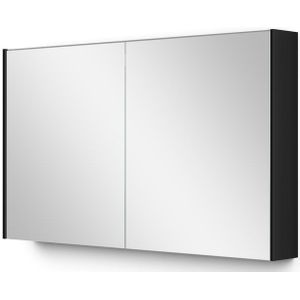 Spiegelkast Met Verlichting Modulo 120x70cm Hoogglans Zwart