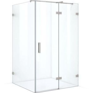 Diamond Douchecabine | 120x80 cm Rvs Helder glas Draaideur Rechthoek