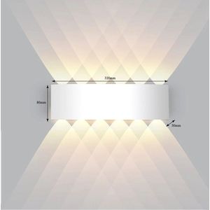Polaza®️ Wandlamp - LED Lamp - Muurlamp - Lampje - Lampenkap - Outdoor en Indoor - IP65 Bescherming - Slaapkamer, Woonkamer Lamp -Wit