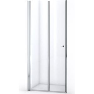 Zircon Comfort Douchedeur | 90 cm Chroom Helder glas Vouwdeur