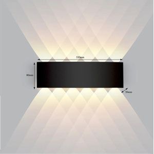 Polaza®️ Wandlamp - LED Lamp - Muurlamp - Lampje - Lampenkap - Outdoor en Indoor - IP65 Bescherming - Slaapkamer, Woonkamer Lamp - Zwart