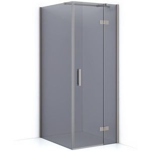 Diamond Douchecabine | 100x80 cm Rvs Rookglas Draaideur Rechthoek
