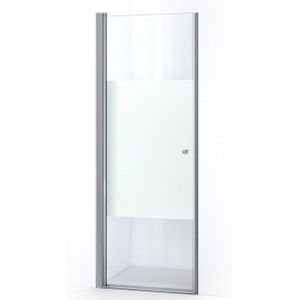 Zircon Comfort Douchedeur | 80 cm Chroom Helder met matte strook Draaideur