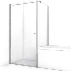 Zircon Comfort Douchecabine | 100x75 cm Chroom Helder glas Draaideur Rechthoek