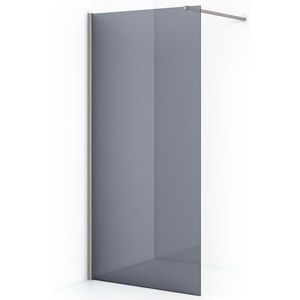 Diamond Inloopdouche | 100 cm Rvs Rookglas Vaste wand
