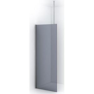 Diamond Inloopdouche | 80 cm Chroom Rookglas Vaste wand