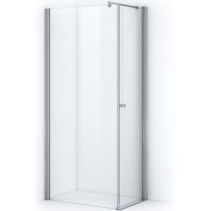 Zircon Comfort Douchecabine | 100x70 cm Chroom Helder glas Draaideur Rechthoek