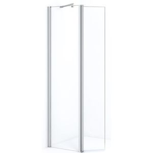 Zircon Comfort Inloopdouche | 50 cm Chroom Helder glas Vaste wand met draaibare zijwand