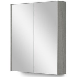 Spiegelkast Met Verlichting Modulo 60x70cm Grijs Eiken