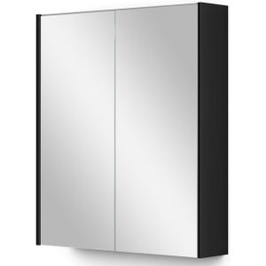 Spiegelkast Met Verlichting Modulo 60x70cm Hoogglans Zwart