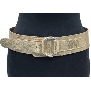 Thimbly Belts Dames afhangceintuur rose goud - dames riem - 5.5 cm breed - Goud - Echt Leer - Taille: 85cm - Totale lengte riem: 100cm