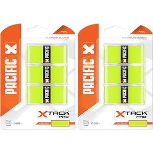 Pacific X Tack Pro Duo Pack - Tennisgrip - 0.55mm - Lime - 6 Overgrips
