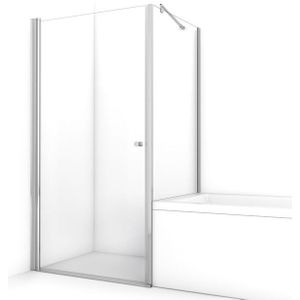 Zircon Comfort Douchecabine | 90x80 cm Chroom Helder glas Draaideur Rechthoek