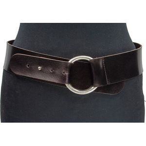 Thimbly Belts Heupriem brons - heren en dames riem - 5.5 cm breed - Brons - Echt Leer - Taille: 95cm - Totale lengte riem: 110cm