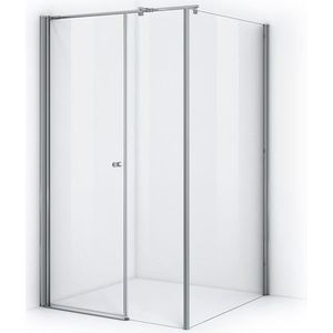 Zircon Comfort Douchecabine | 120x100 cm Chroom Helder glas Draaideur Rechthoek