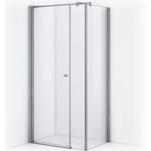 Zircon Comfort Douchecabine | 100x70 cm Chroom Helder glas Draaideur Rechthoek