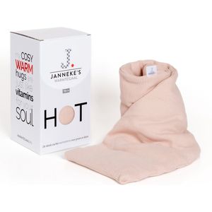 Janneke's Warmtesjaal - pittenzak - lang - lijnzaad - wasbare hoes - nude roze - fijn bij menstruatiekrampen