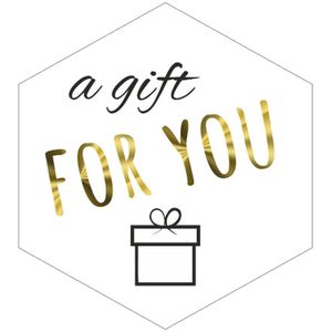 Trendy Sluitstickers - Rol 250 Stuks - ""A Gift for You"" - Etiketten - Sluitzegels