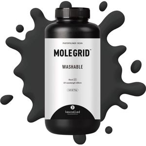 Resin MOLEGRID™ Water Washable - Zwart/Black - 0.5 kg - Kexcelled