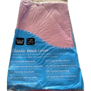 Demo Creations - Rekbare boekenkaft - A4 - 22x40 CM - Rood, Roze, Lichtroze - 3 stuks mix