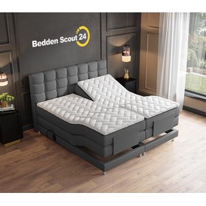 Elektrische Boxspring Dublin Grijs 180x200 Compleet Gratis Levering