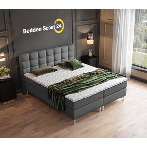 Helmond Grijs Boxspring 140x200 Compleet Gratis Levering