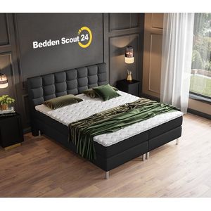 Helmond Zwart Boxspring 140x200 Compleet Gratis Levering