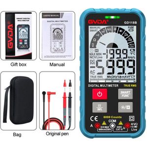 Gvda Digitale Multimete - Multimeter - GD118B Serie - Blauw