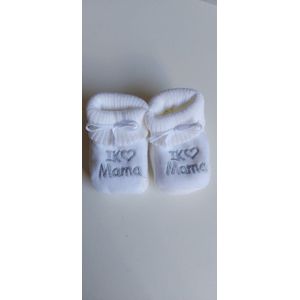 Baby slofjes - I love Mama - Baby sokjes - Kraamcadeau - Cadeautje - Babyshower