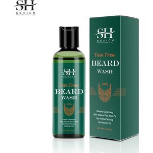 Tea Tree Baardshampoo - Baard Shampoo - Tea Tree - Beardwash - Beard wash - Baardverzorging - Baard wassen - Baard reinigen - Baard schoonmaken