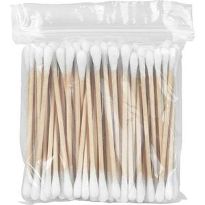 300 stuks Wattenstaafjes 75 mm met kleine wattenkopje aan beide einden