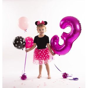 Feestjurk-verkleedkleding-kleedje-muizenjurkje-muis-pink-verjaardagjurk-themafeest-fotoshoot-jurk meisje (mt 86/92)