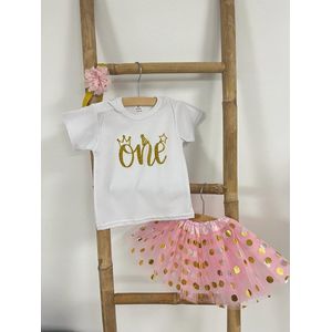 Verjaardagjurk 1 jaar-een-jaar-first birthday dress-one-tutu-outfit-eerste verjaardag-kleedje-fotoshoot kleding-cakesmash-feestkleding-verjaardag jurk-jarig-meisje-girl-themafeest-kinderfeestje-set Luna (86)