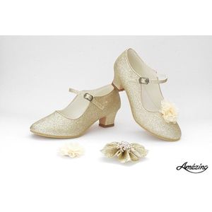 Prinsessenschoen-hak schoen-glitterschoen-pumps-bruidskleding-bruids schoeisel-pumps (mt 38)