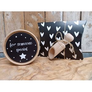 For someone special-Zeep aan Koord-Clean Cotton-Katoen-Zeep-Hart-Voeten-Badzout-Houten Schepje-Verzorgingspakket-cadeauset-Valentijn-Valentjnsdag-Sinterklaas-Kerst-Verjaardag-Vrouwencadeau-Oma-Moederdag-Mama-Moeder-Bonus moeder-zus-vriendin-buurvrouw