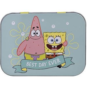 SpongeBob Kinderpleisters met Licentie -4 stuks- Metalen Doos - 24 Pleisters - Mooie Design Pleister bewaardoos voor Kinderen - Plakpleister met Design - Geschikt voor Rugzak - Handtas