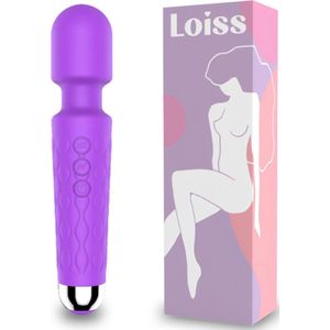 Loiss® - Paars - Personal Massager & Magic Wand Vibrator - G Spot Vibrator & Clitoris Stimulator - Stille Vibrators voor Vrouwen – Sex Toys ook voor Koppels - Erotiek - Sinterklaas - Kerst 2023