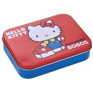 Hello Kitty Kinderpleisters met Licentie -6 stuks- Metalen Doos - 24 Pleisters - Mooie Design Pleister bewaardoos voor Kinderen - Plakpleister met Design - Geschikt voor Rugzak - Handtas