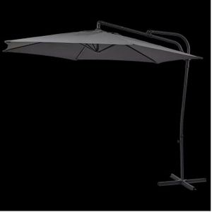 Zweef parasol - Draaihendel - Push-up systeem- Modern - Grijs