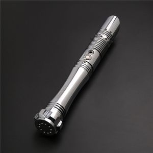 Raddsaber Star Wars Lightsaber NEOPIXEL ""Celeste"" - Zilver - Stalen Lichtzwaard - 11 (RGB) Kleuren 50 Watt licht - 16 Geluid en 20 licht effecten - Flash on clash - Zwaai geluid