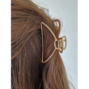 Haarklem - Haarklem goud - HaarOp! - goud - 7,5 cm - moeder - klein - cadeau - cadeau dochter - vriendin - vrouw - moeder - haarclip - accessoire - 7,5 cm
